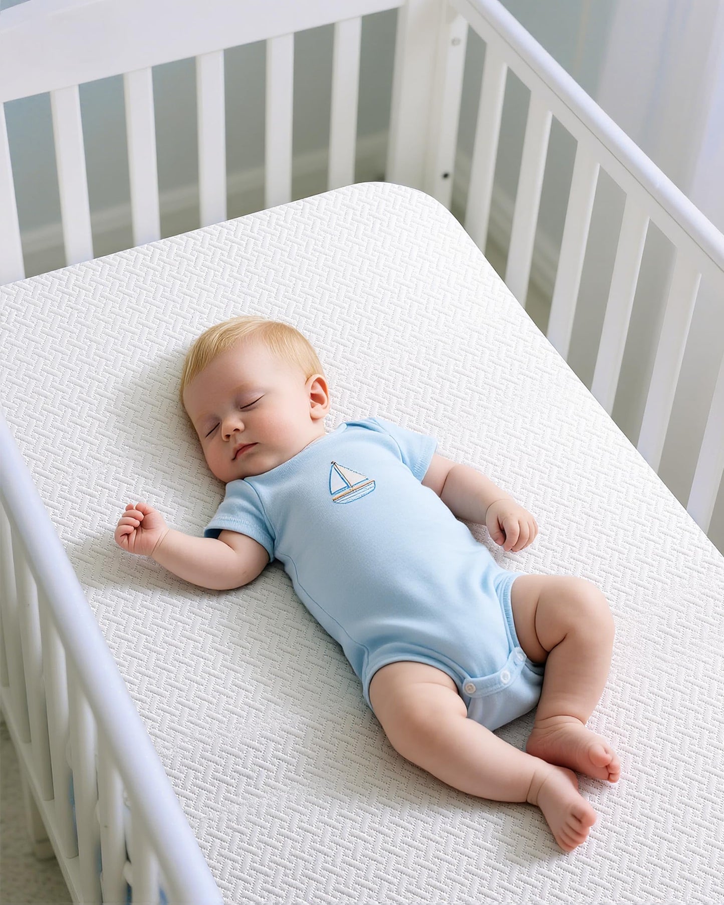 Pack and Play Mattress 38"x26"x3", Pack N Play Mattresses for Playpens, Dual-Layer Mini Crib Mattress with Waterproof Washable Breathable Cover for Infants and Toddlers