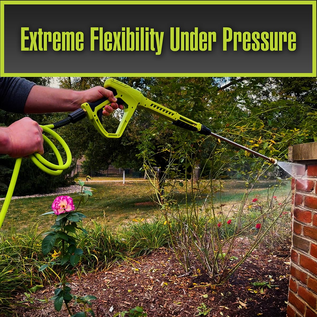 Flexzilla HFZPW36425M-E 3600 PSI, 25' Pressure Washer Hose, 1/4 in. x 25 ft, ZillaGreen