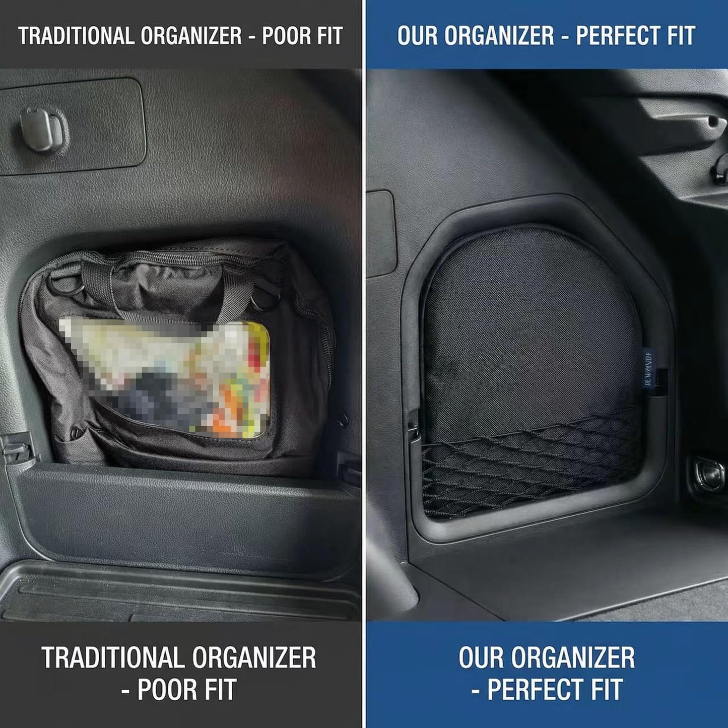 BLWANDE Trunk Upgrade, Trunk Organizer Pocket Bag, Trunk Cubby Storage bag,Cargo side pocket For Toyota Rav4 2026+ Black, 1 pc
