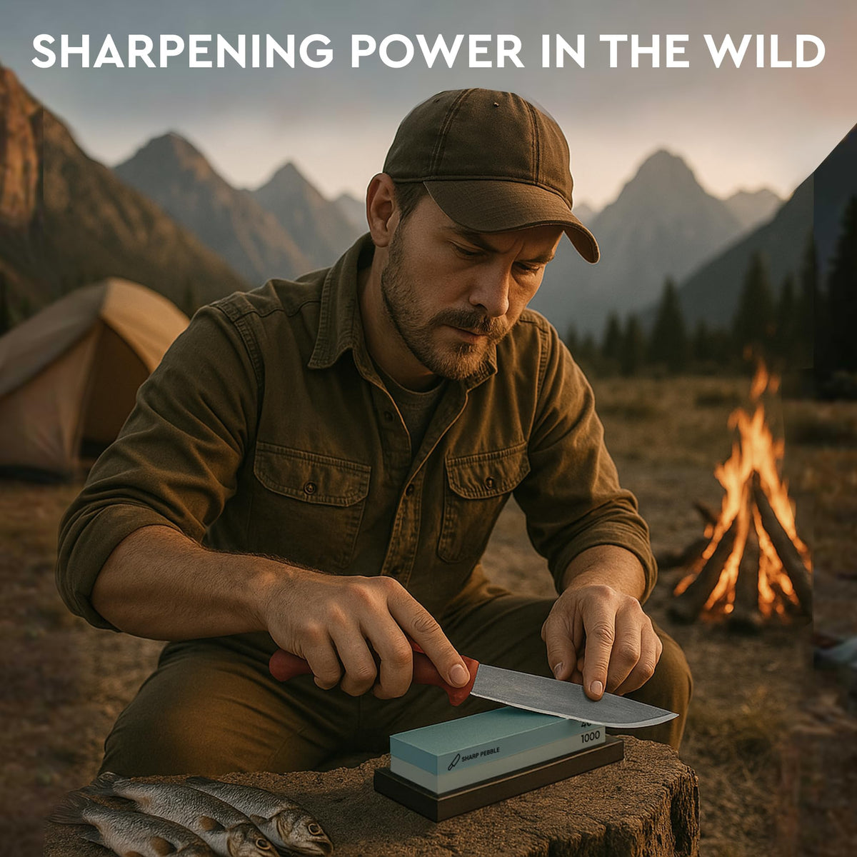 Sharp Pebble Premium Whetstone Sharpening Stone 2 Side Grit 400/1000-Whetstone Knife Sharpener with Flattening Stone & Nonslip Rubber Base