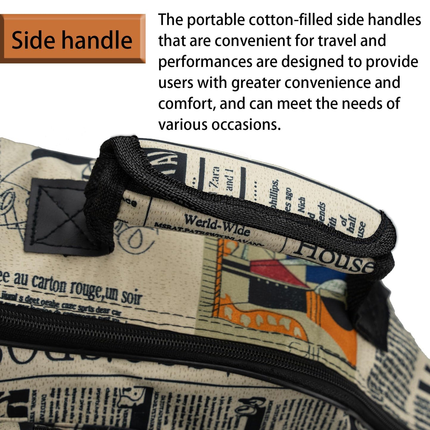moosiker 40/41 Inch Acoustic Guitar Gig Bag 6mm Padding soft Guitar Case (40/41 inch Newspaper guitar bag)