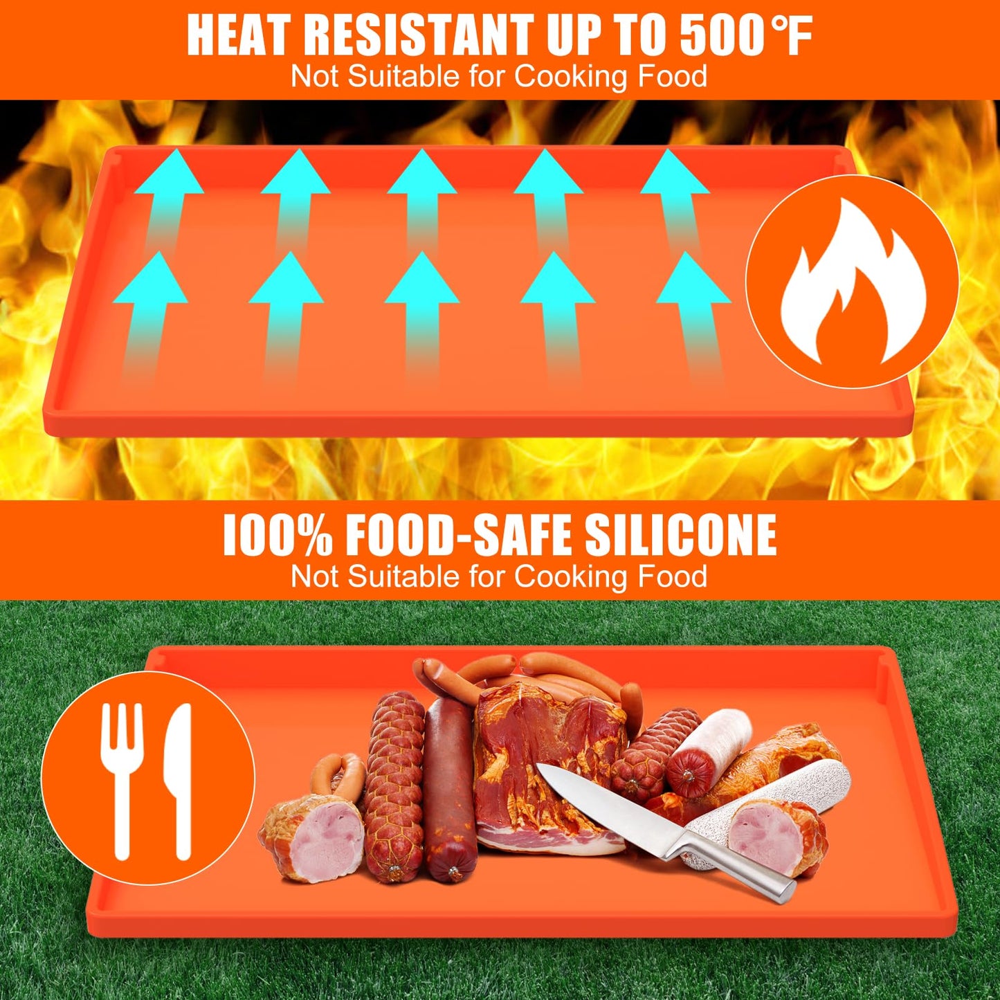 Silicone Griddle Mat Cover for Blackstone - 36 Inch True All-Encompassing Coverage Heavy Duty Food Grade Grill Buddy Mat, All Season Cooking Surface Protective Cover