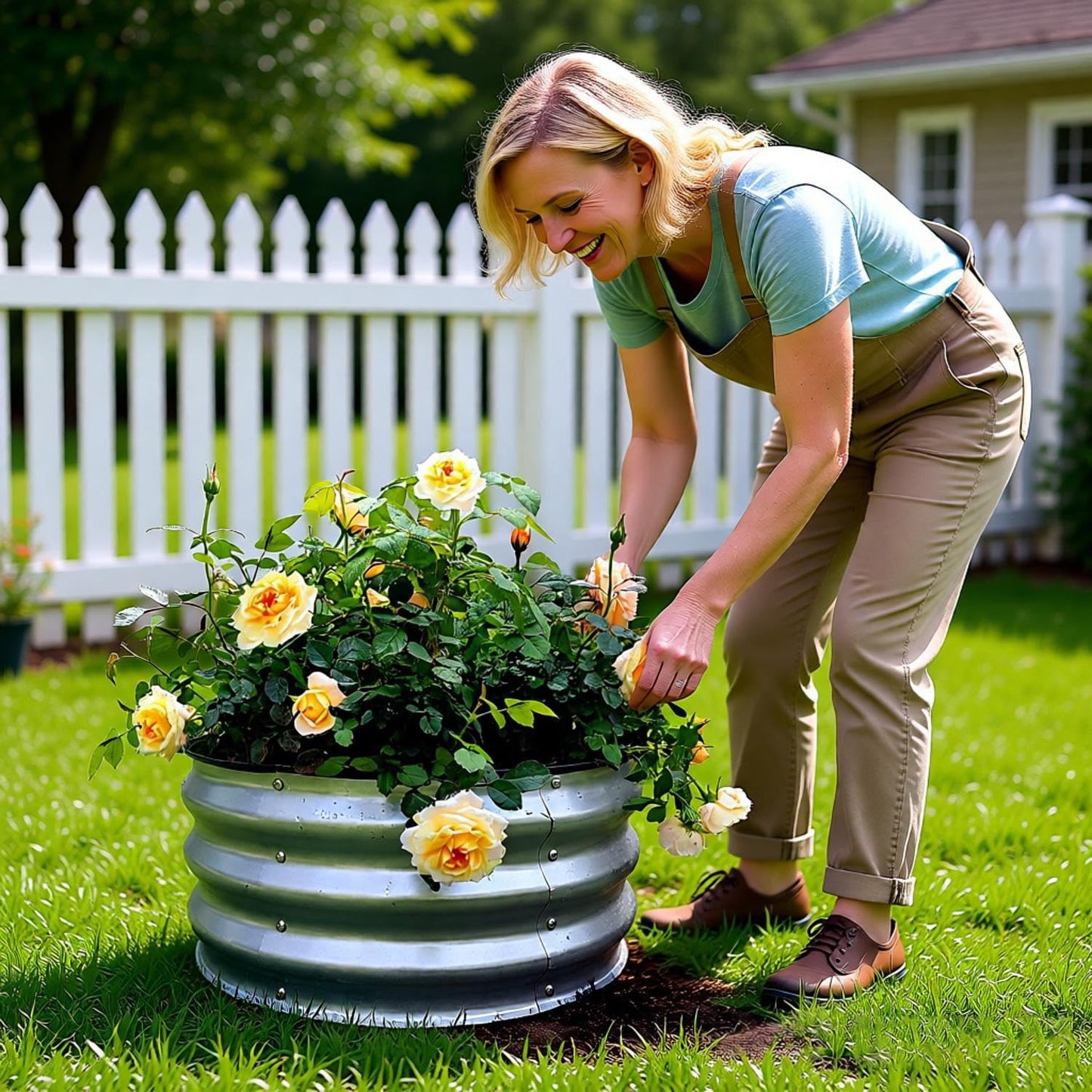 Gardmax 2 Pack 2x2x1FT Galvanized Round Raised Garden Bed Kit, Metal Planter Boxes Outdoor with Easy Assembly, Large Garden Bed for Vegetables, Fruits, Flower, Herbs Silver