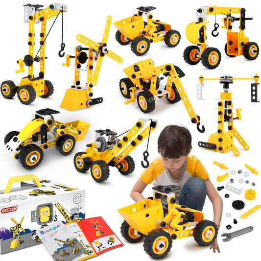 10 in 1 Stem Toys for 5 6 7 8 9+ Year Old Building Block Kit Stem Activities Projects Boy Toys Age 4-8 5-7 6-8 8-10 Creative Set Educational Engineering Excavator Construction Christmas Birthday Gift