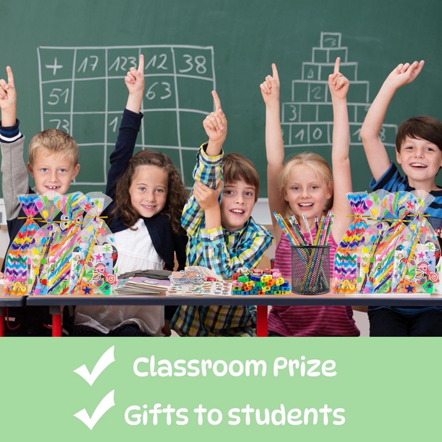 Stationery Party Favors Kids 24 Pack Goodie Bags for Kids Birthday Students Rewards Classroom Prizes School Party Supplies Birthday Goodie Bags Stuffers Gifts
