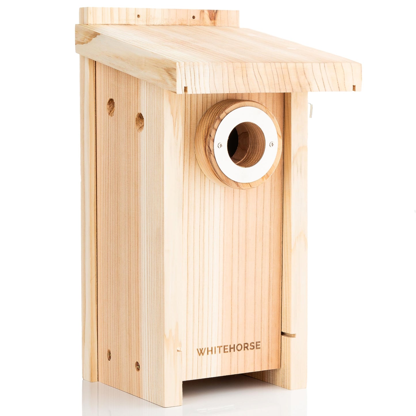 WHITEHORSE Premium Bluebird House - A Bird House Built to NABS Specs - Nestbox for Various Songbird Species - Cedar Bluebird Box House - Weatherproof Bird Houses for Outdoors