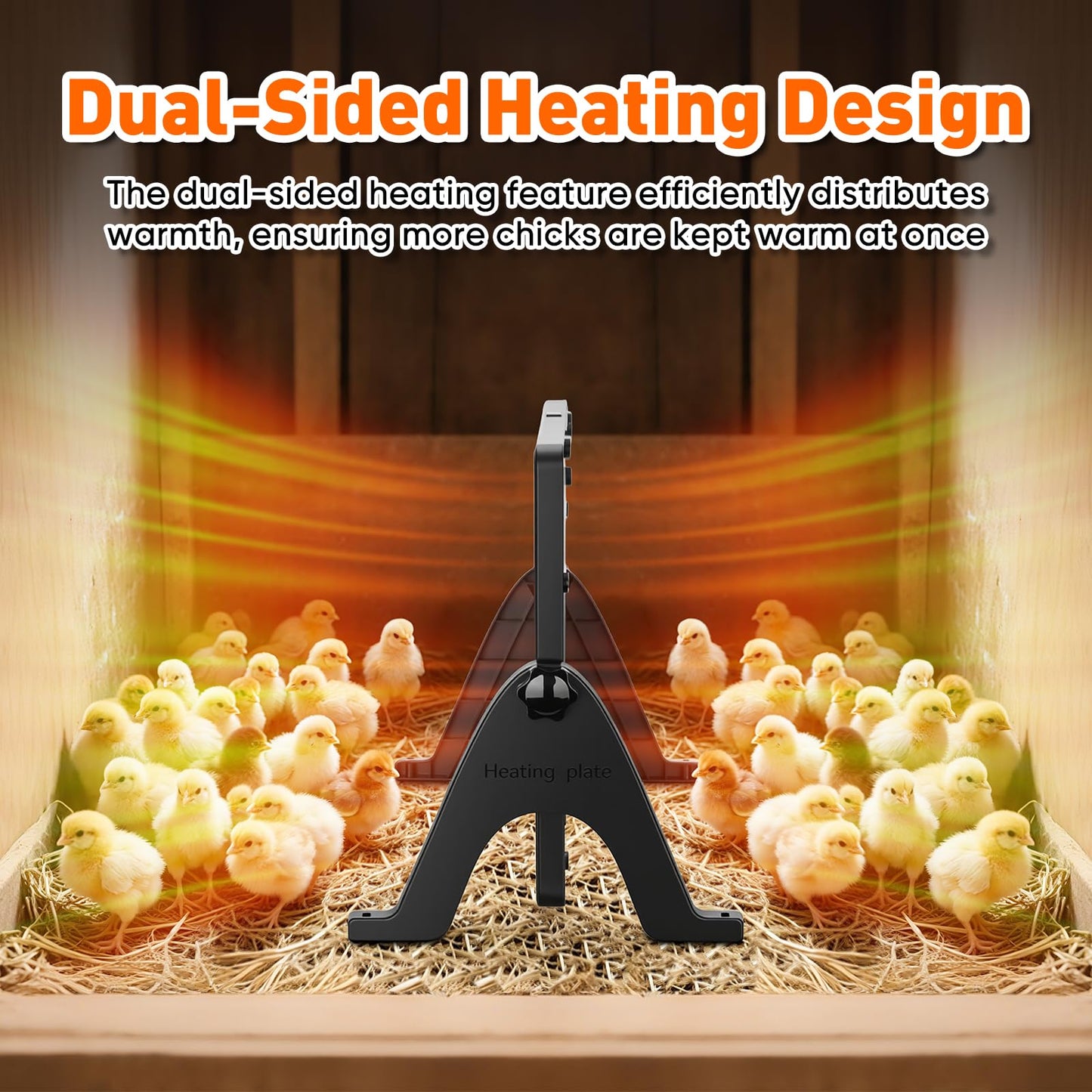Chicken Coop Heater with Remote Control Timer, 180W Chick Brooder Heating Plate, 17"x13" Double-Sided Brooder Heater Plate with Adjustable Temp, Led Light& Angle, Perfect Chicken Coop Accessories