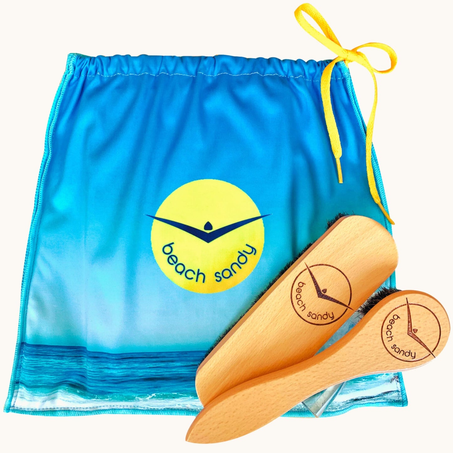 Sand Remover for Beach, Set of 2, Sand Brush for Beach Feet, Ocean & Lakeside Sports Recreation, Beach Accessories, Surfing Accessories and Volleyball Sand Free - Eco Friendly