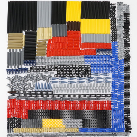 BrickBounty 870 Pcs Technical-Part Compatible with Technic Building Block Set, Axles and PINs, MOC Replacement Kit for Technical Building Blocks
