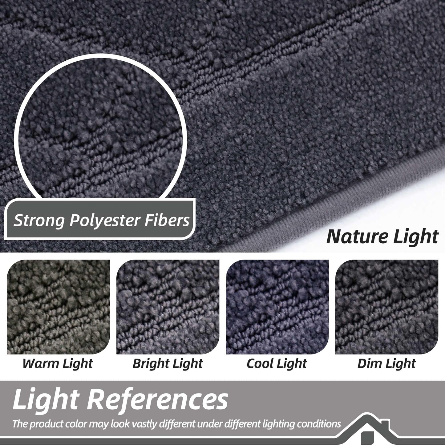 BEQHAUSE Dirt Trapper Door Mat 32" x 48", Non-Slip Doormat Washable Entryway Mat Dog Door Mat, Stain Resistant and Absorbent Welcome Mat for Front Back Door, Muddy Wet Shoes & Paws, Dark Grey