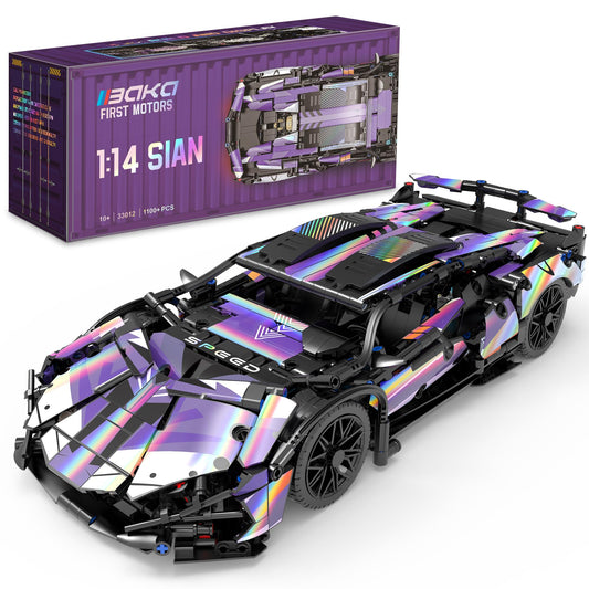 BAKA Sports Cars Building Kit for Kids, Teens, and Adults - 1:14 Lamborghini Sian Technic Car, STEM Educational Building Toys for 8+ Year Old Boys, Gift for Birthday, Christmas, 1064 PCS