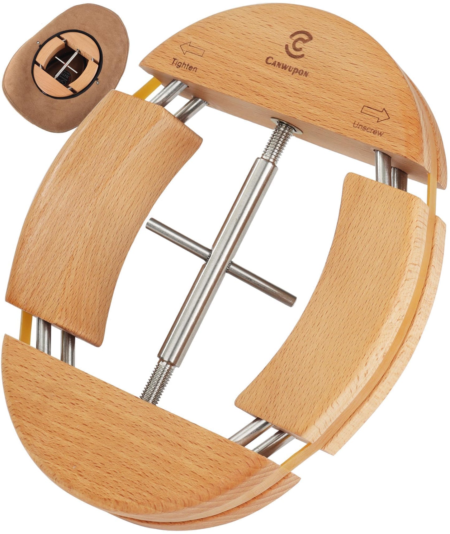 Hat Stretcher Fitted Cowboy Expander : Hats Stretchers for Men 4 Way Extender Baseball Jack Caps Shaper Felt Ball Cap Widener, 4 Way Wood, 6