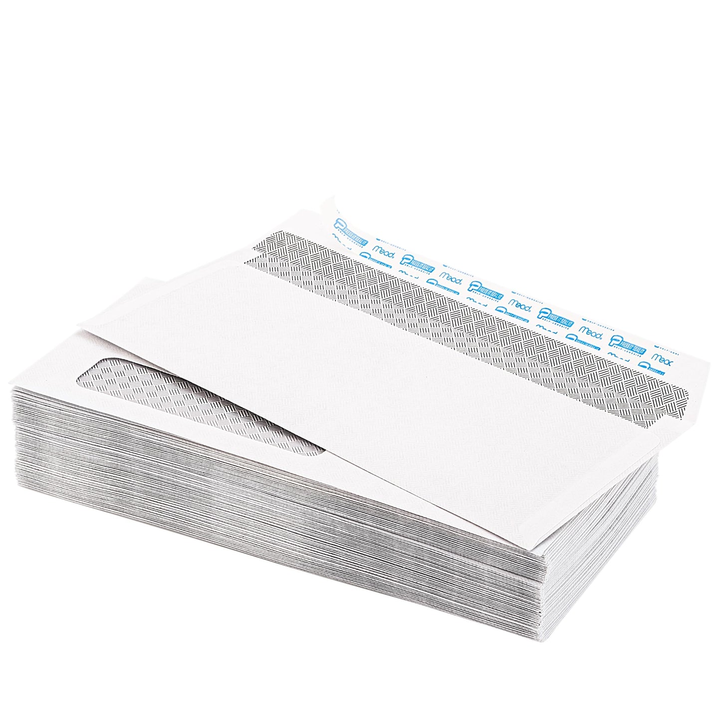 Mead Window Envelopes, Business Envelopes, Self Seal #10, Single Left Window, Peel and Seal Envelopes with Window, Security Tinted White Envelopes, 500 per Pack (742022)