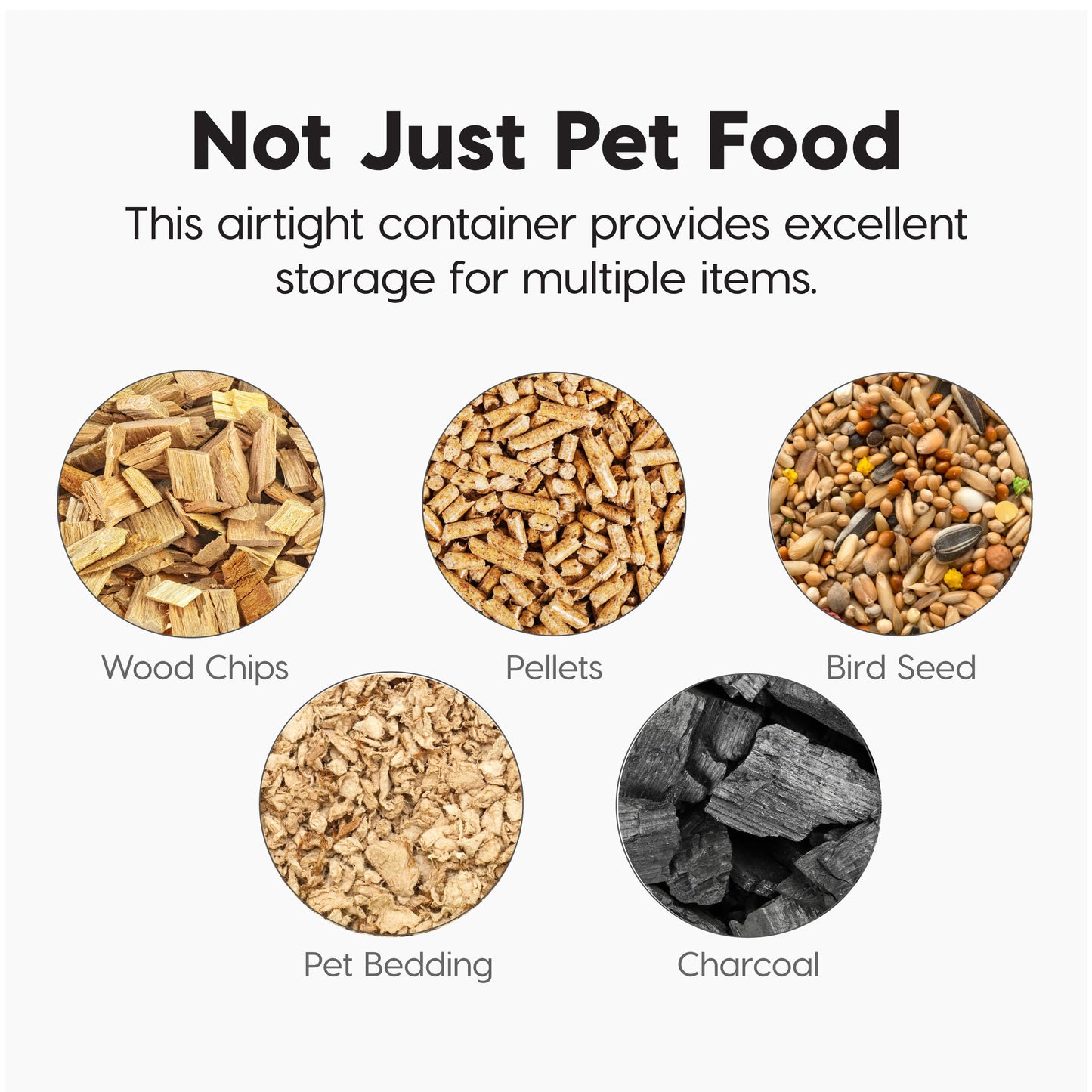 IRIS USA WeatherPro Airtight Dog Food Storage Container, Up to 13lbs, for Dog Cat Bird and Other Pet Food Treats Storage Bin, Pet Supplies, Keep Fresh, BPA Free, Smoke/Black