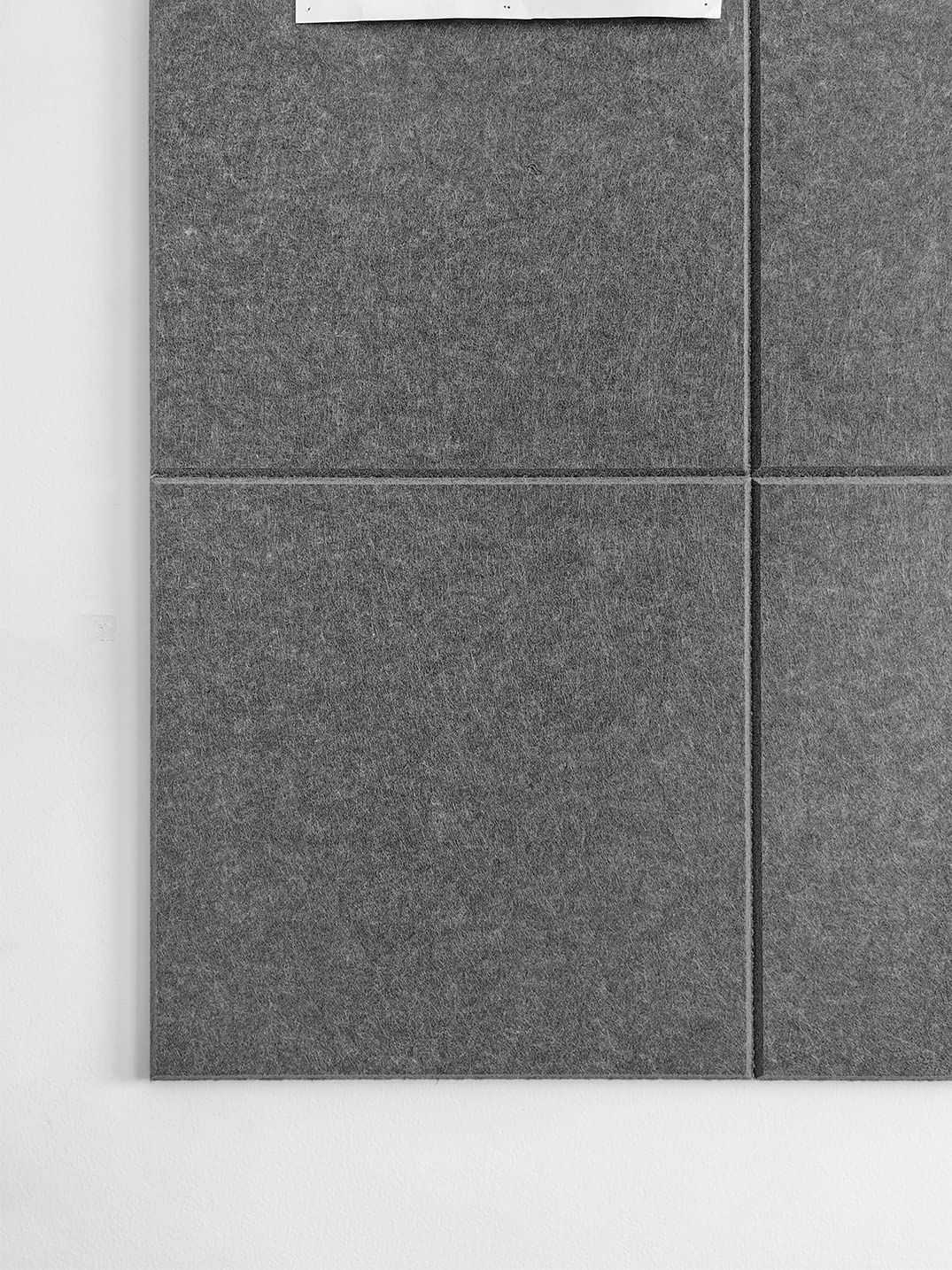 DECORITA Large Cork Board Alternative - 47x35in 12 Pack Felt Wall Tiles With Safe Removable Adhesive Tabs - Pin Board for Office, Tack Board 48 x 36 - Gray