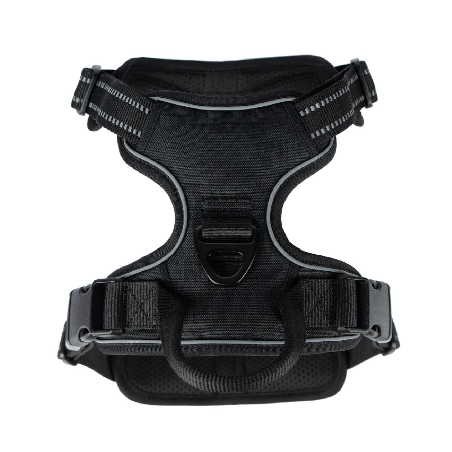 Best Pet Supplies Voyager Dog Harness Dual Leash Attachment No-Pull Control Adjustable Soft but Strong Pet Harness for Medium and Large Dogs with 3M Reflective Technology - Black, M (Chest: 20 - 25"), 211-BK-M