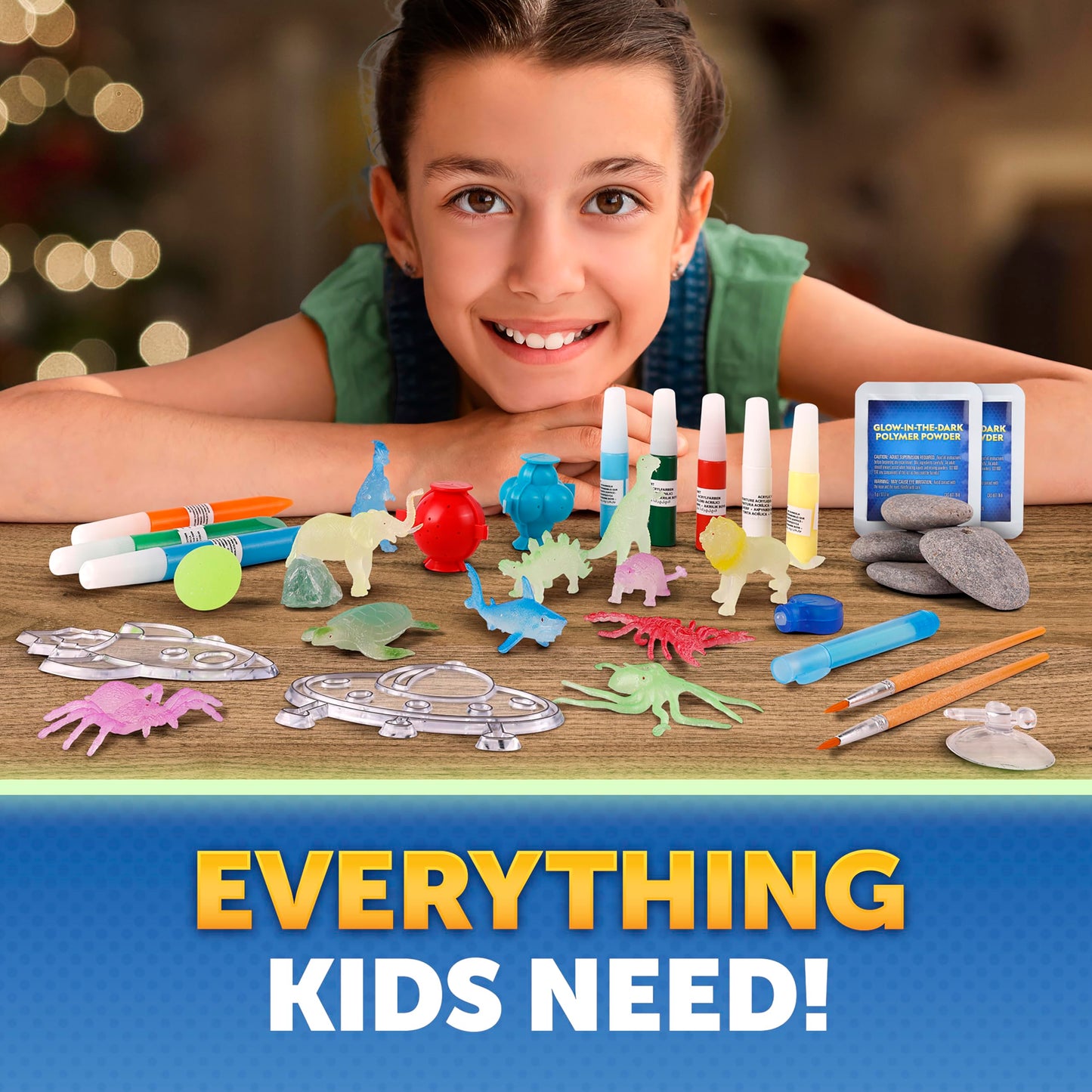 Blue Marble 2025 Glow In The Dark Advent Calendar – Christmas Countdown Calendar with 24 Science Activities, Experiments & Animal Figures | Fun & Educational Kids Advent Calendar