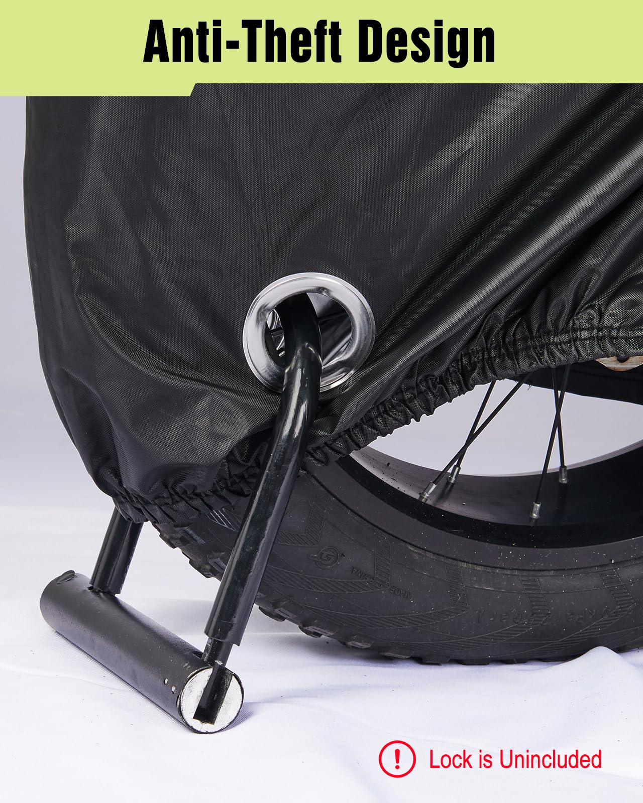 Zacro Motorcycle Cover Waterproof Outdoor,All Weather 3000M Waterproof Protection,420D Heavy Duty Material Tear Proof Sun&Moped,Cover with Reflective Strips,Lock-Hole,Storage Bag,Fits up to 96.5"