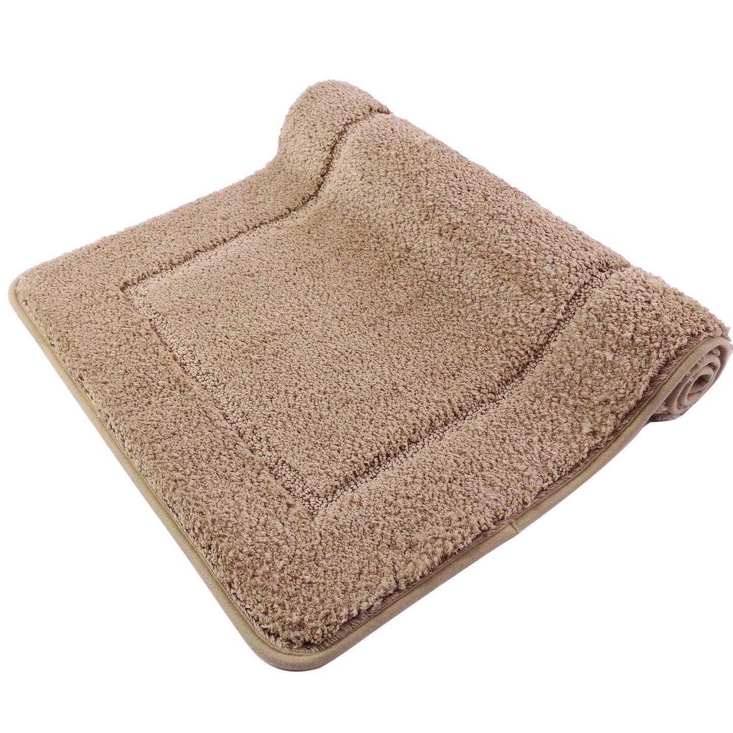 Pauwer Bath Rug Sets 2 Piece, Non Slip Bath Mats for Bathroom, Absorbent Microfiber Bathroom Rugs, Machine Washable Bathroom Mat with U-Shaped Toilet Rug for Bathroom Tub, Shower