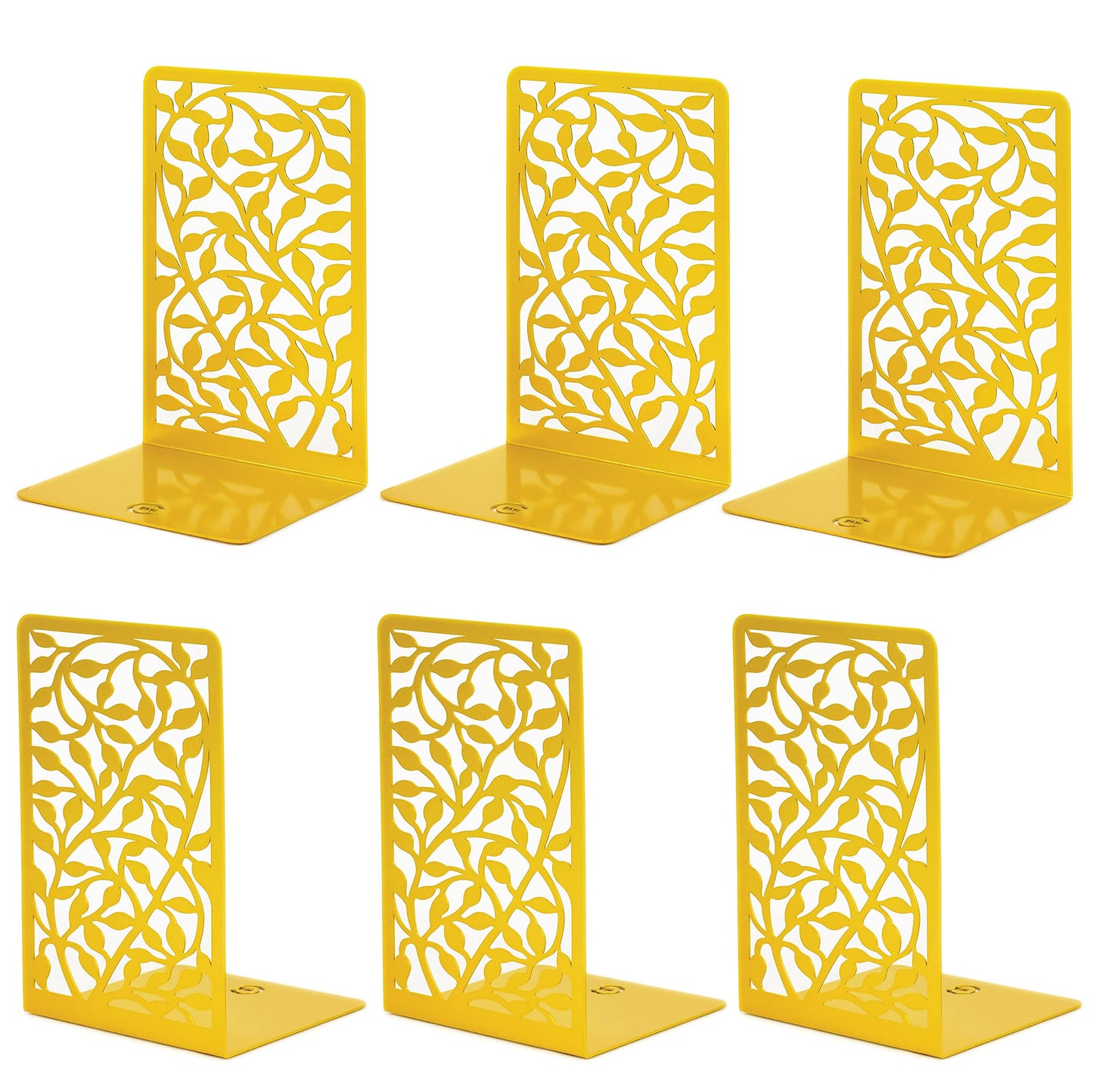 CNK Book Ends Bookends for Decorative Books Holder Bookend Shelves End Hold Heavy Duty Holders Stoppers Metal Stopper Cute Boho Bookshelf Holds Cookbook Office Home Set of 6 Bookends Pair Gold