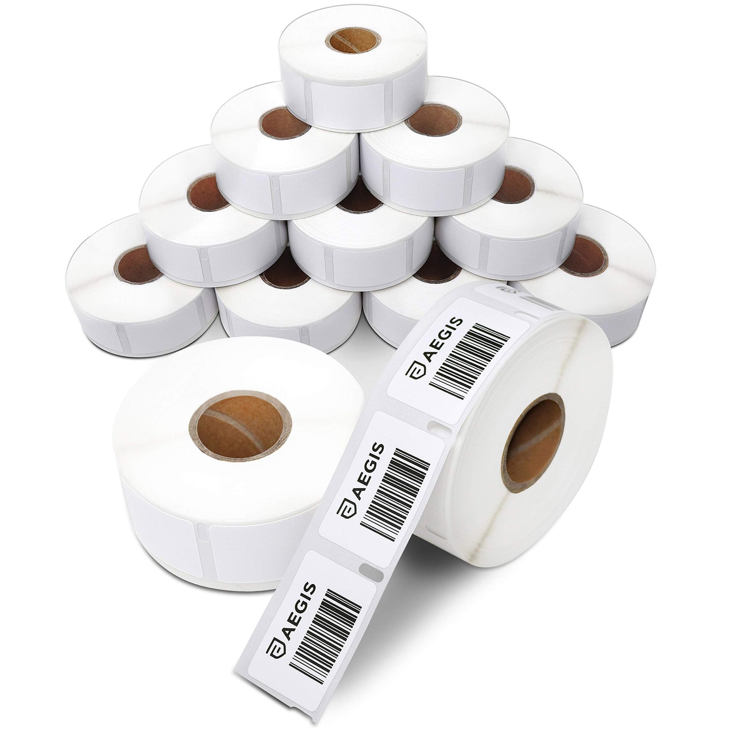 Aegis Adhesives - 1" X 1-1/2" Replacement for DYMO 30347 (12 Rolls/9000 Labels) Direct Thermal Library Book Spine Labels - Compatible with LabelWriter 450, 450 Turbo, 4XL Printers (NOT 550, 5XL)