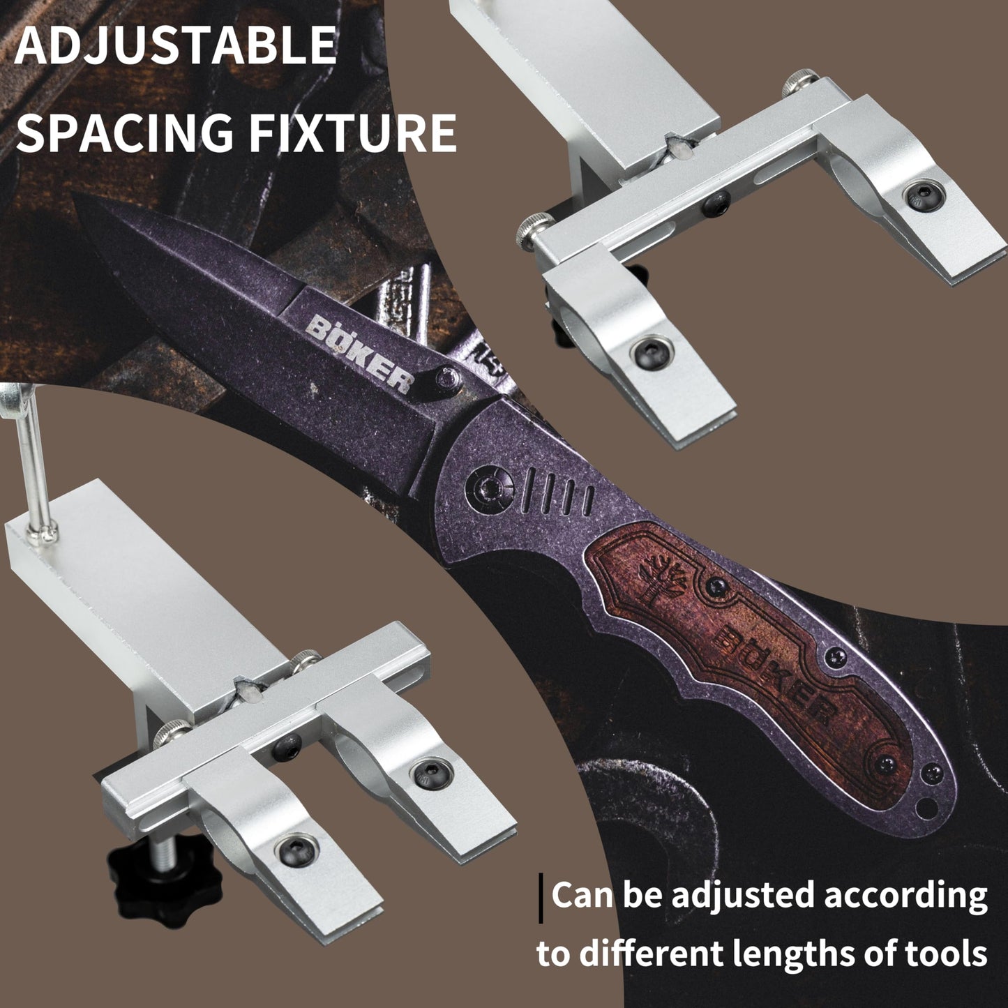 CWOVRS Knife Sharpening System, Quick C-Clamp Precision Knife Sharpener with 360° Flip Dual Clamp & Adjustable Angle, Fixed-Angle Knife Sharpener for Kitchen & Chef Knives, 4 Diamond & 2 Water Stones