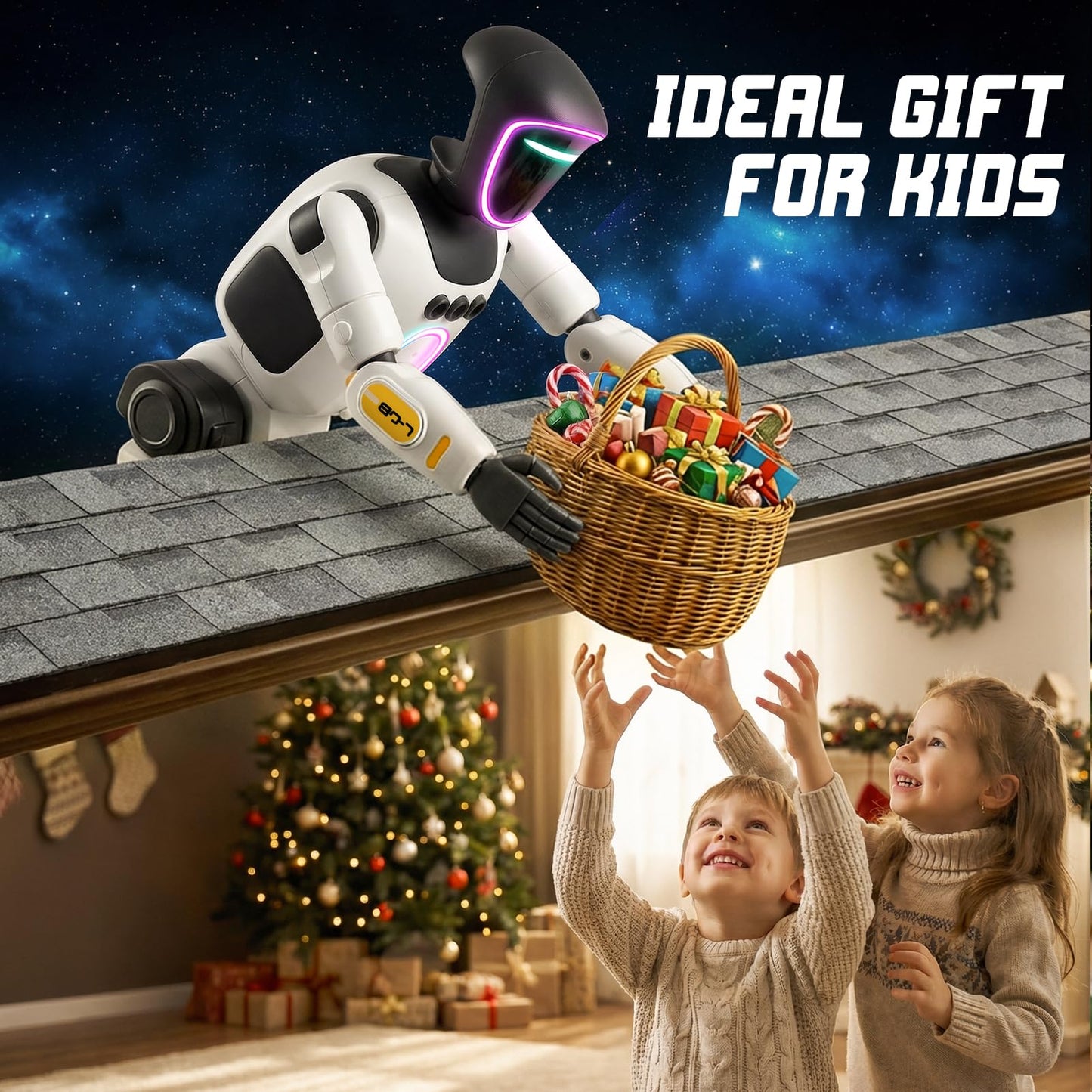 Robot Toy for Kids, Voice Recording&Playback Remote Control Robot, LED Faces Interactive Kids Toy with Gesture Sensing, Music Walking Dancing Birthday Gift for 4 5 6 7 8 9 10 11 12 Year Old Boys Girls