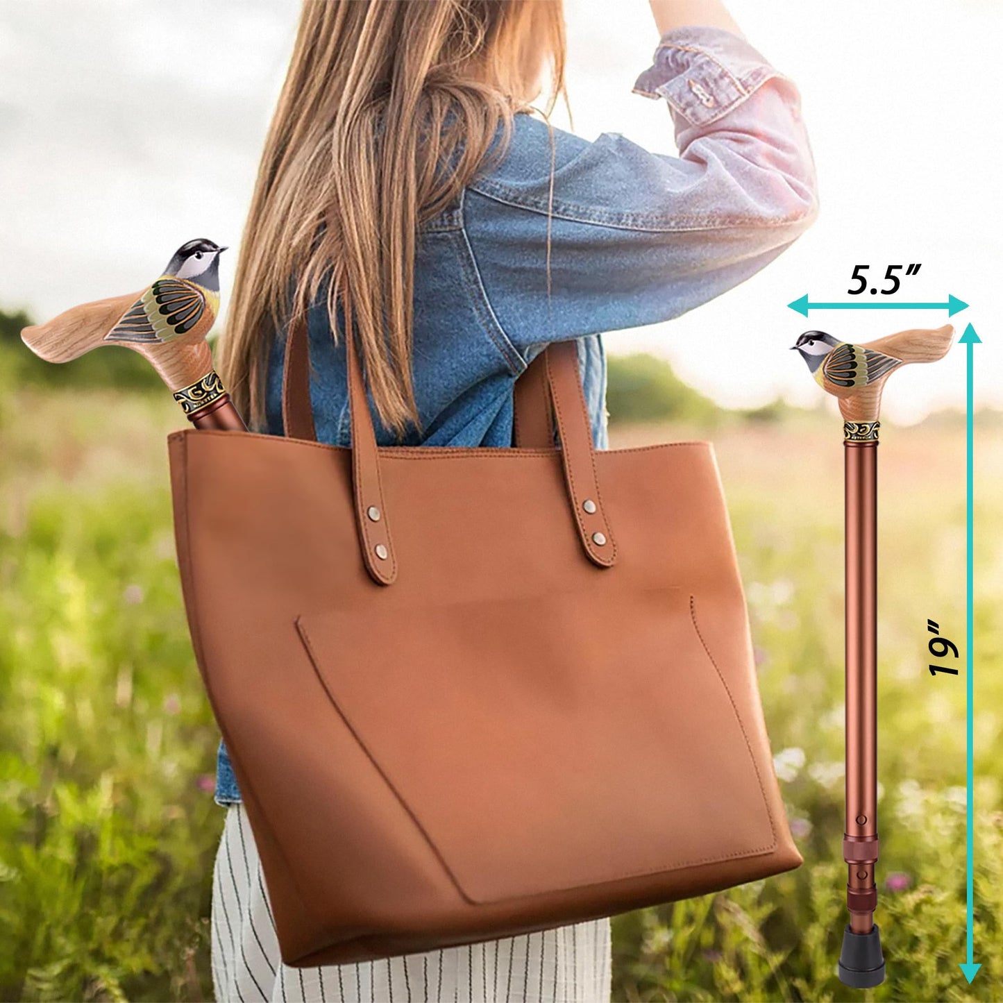 Asterom Walking Cane for Women - Handmade, Stylish - Cool Canes for Seniors Women, Fashionable Walking Sticks