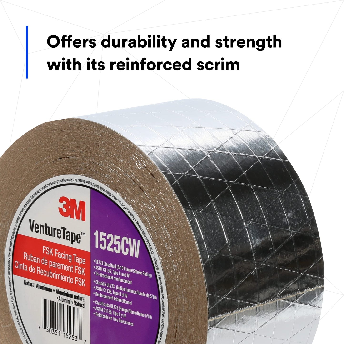 3" X 50 Yds. Reinforced Aluminum Tape