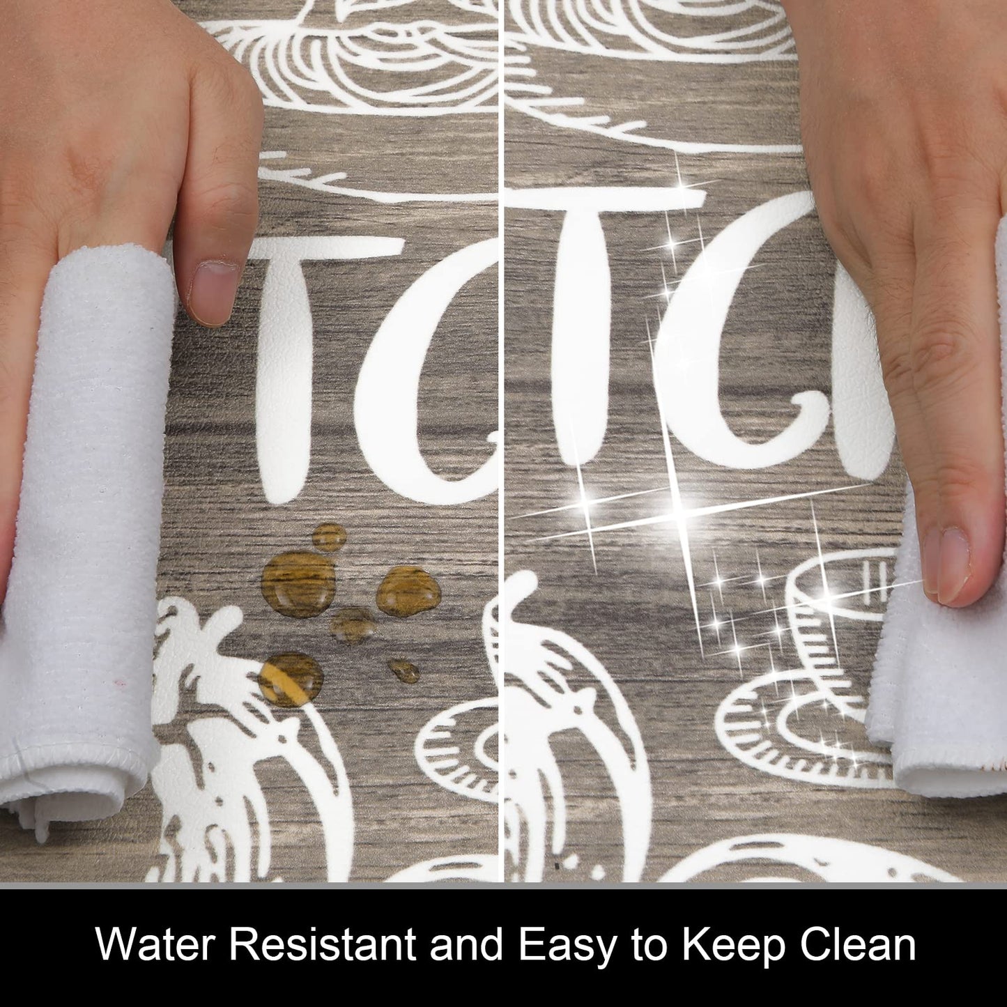 HEBE Anti Fatigue Mat Kitchen Rug Set 2, Kitchen Mats for Floor, Non Slip Waterproof Cushioned Kitchen Floor Mat, Ergonomic Comfort Standing Mat for Home,Office,Sink, Desk,17.3"x28"+17.3"x48"