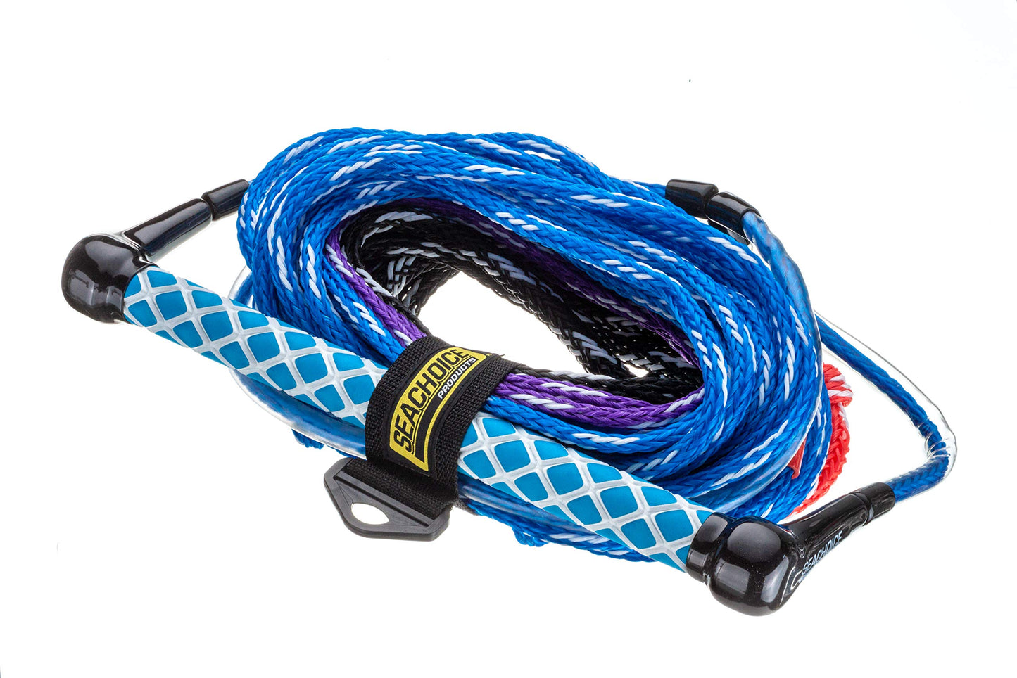 Seachoice 4-Section Wakeboard Rope, 75 Ft. Long, 15 In. Handle w/Textured EVA Grip