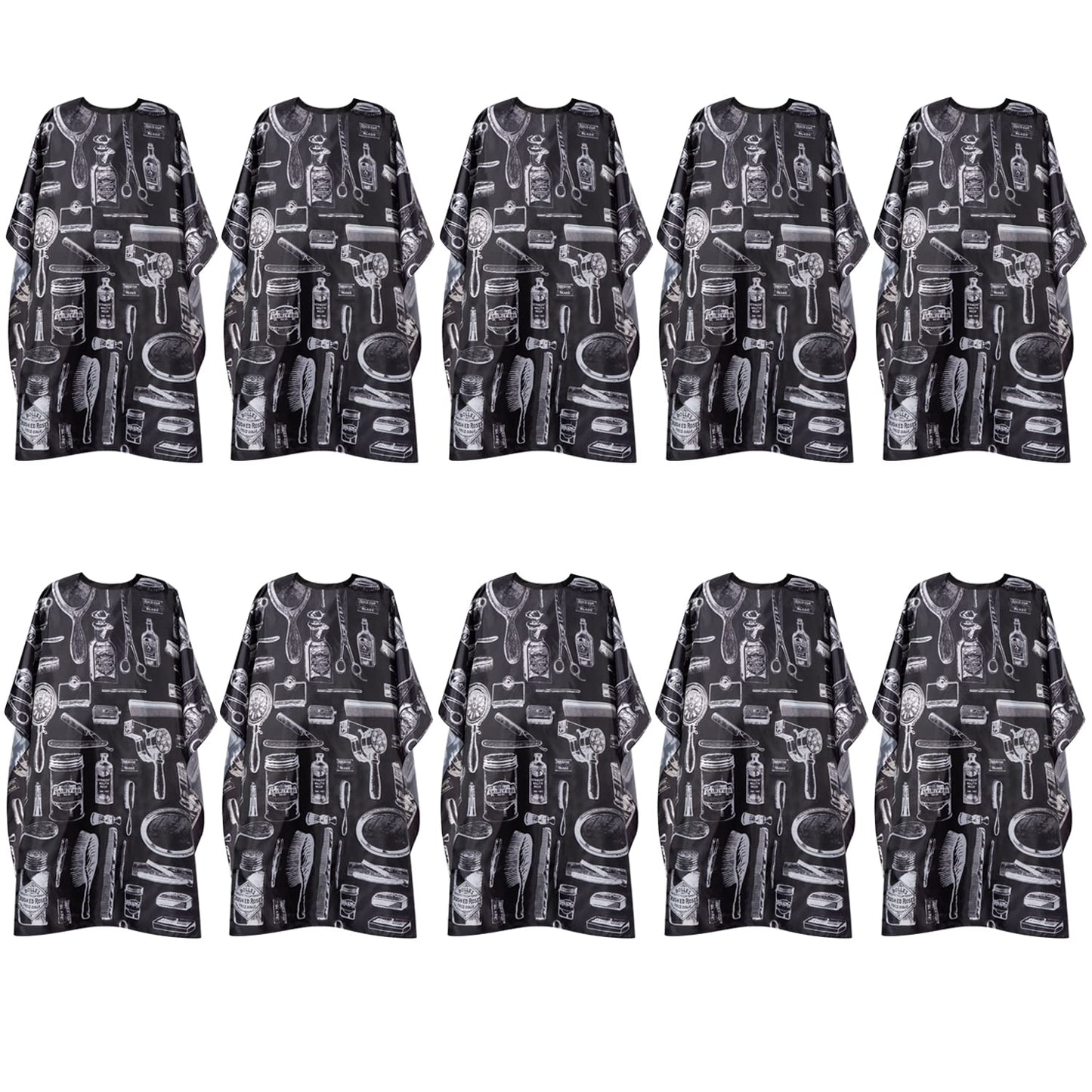 Professional Hair Cut Hairdressing Cape Cloth Waterproof haircutting Apron Salon Barber Gown for Adult Men Women (55 x 47 Inch (10 Pack)