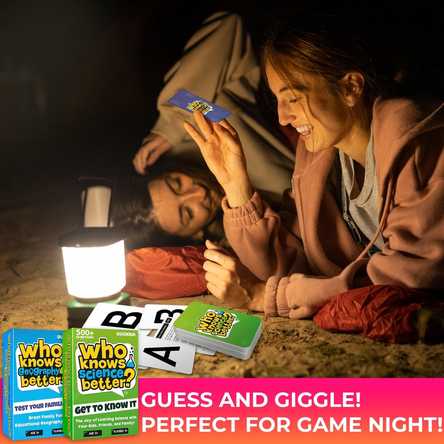 Family Board Games for Kids 8-12 — Set 4 in 1 Family Games for Kids and Adults — Who Knows It Better — 2000+ Questions for Ages 5+ — Teens Fun and Educational Card Quiz Gift for Travel and Party