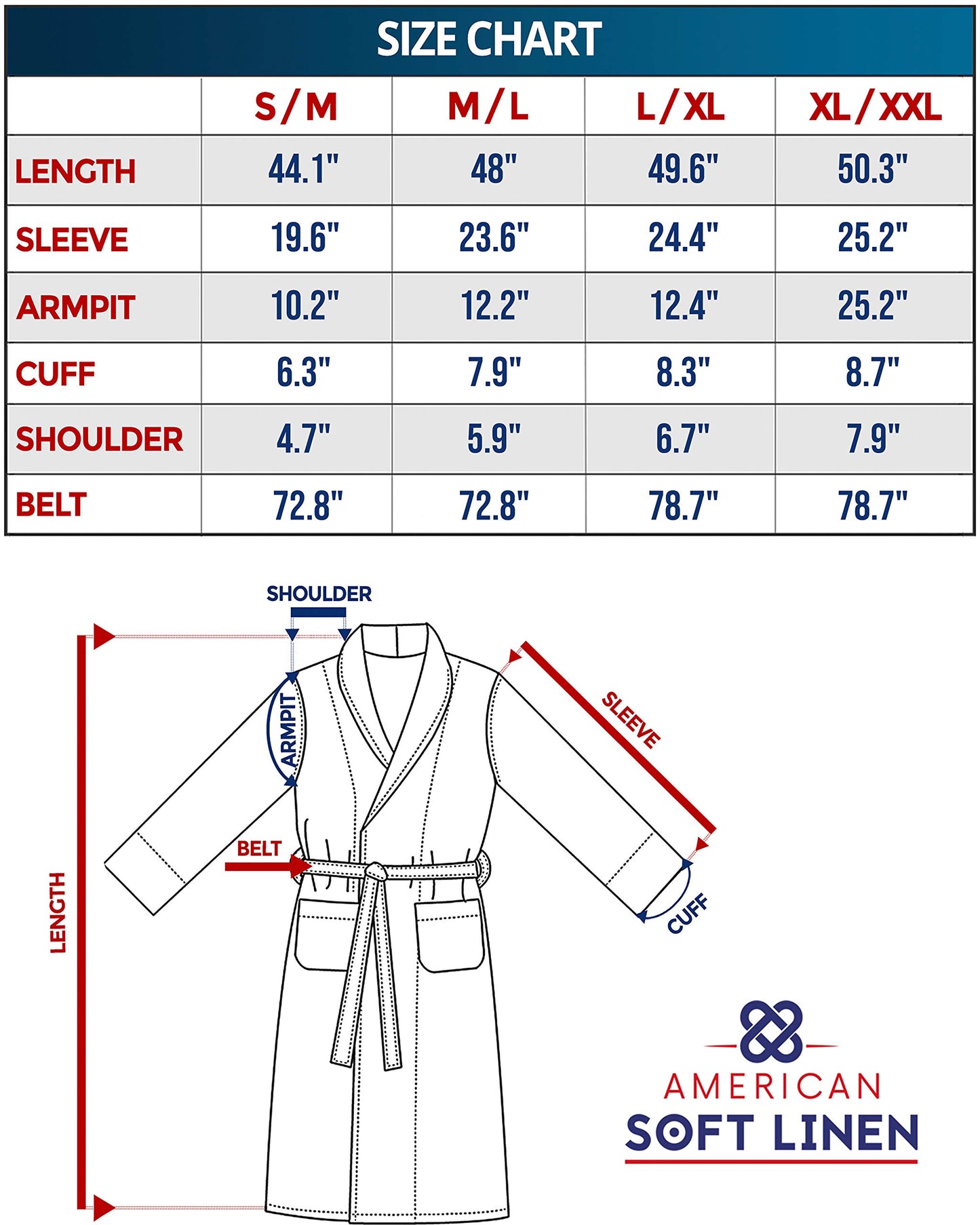 American Soft Linen Warm Fleece Robe, Mens and Womens Robe Fuzzy, 1 Piece Unisex Plush Adult Bathrobe for Bathroom, Beige, Large-X-Large