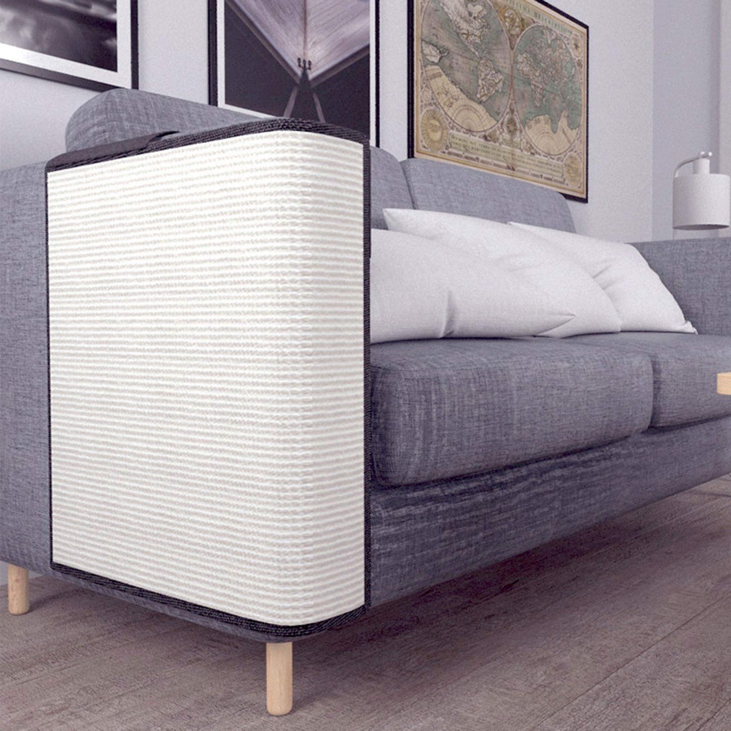 Cat Scratcher Couch- Natural Sisal Furniture Protection from Cats - Corner cat Scratcher Couch for Chair,Sofa - Easy Installation