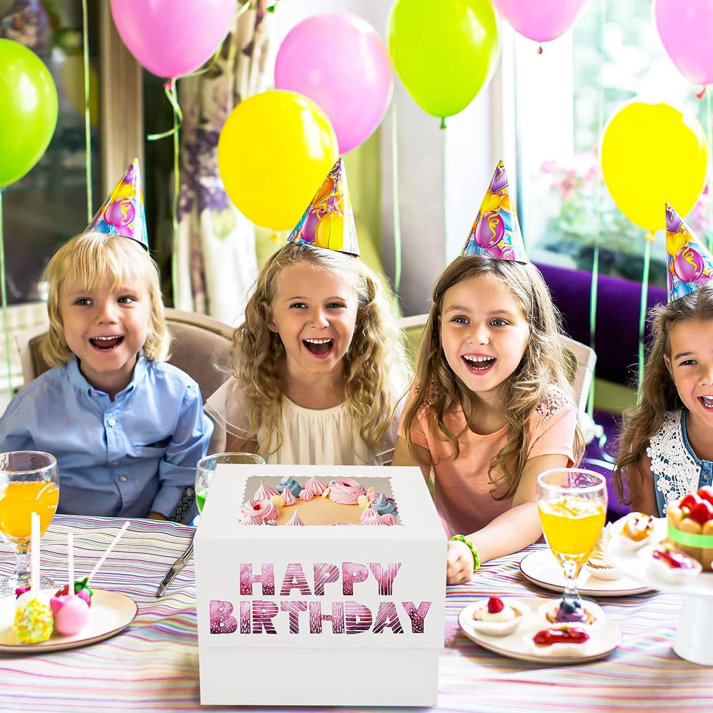 40 Pcs 10x10x8 Inch Cake Boxes with Cake Boards Set (20 Boxes and 20 Boards) White Tall Bakery Boxes Disposable Cake Storage Container Baking Boxes with Window for Tier Cakes Pie Pastry