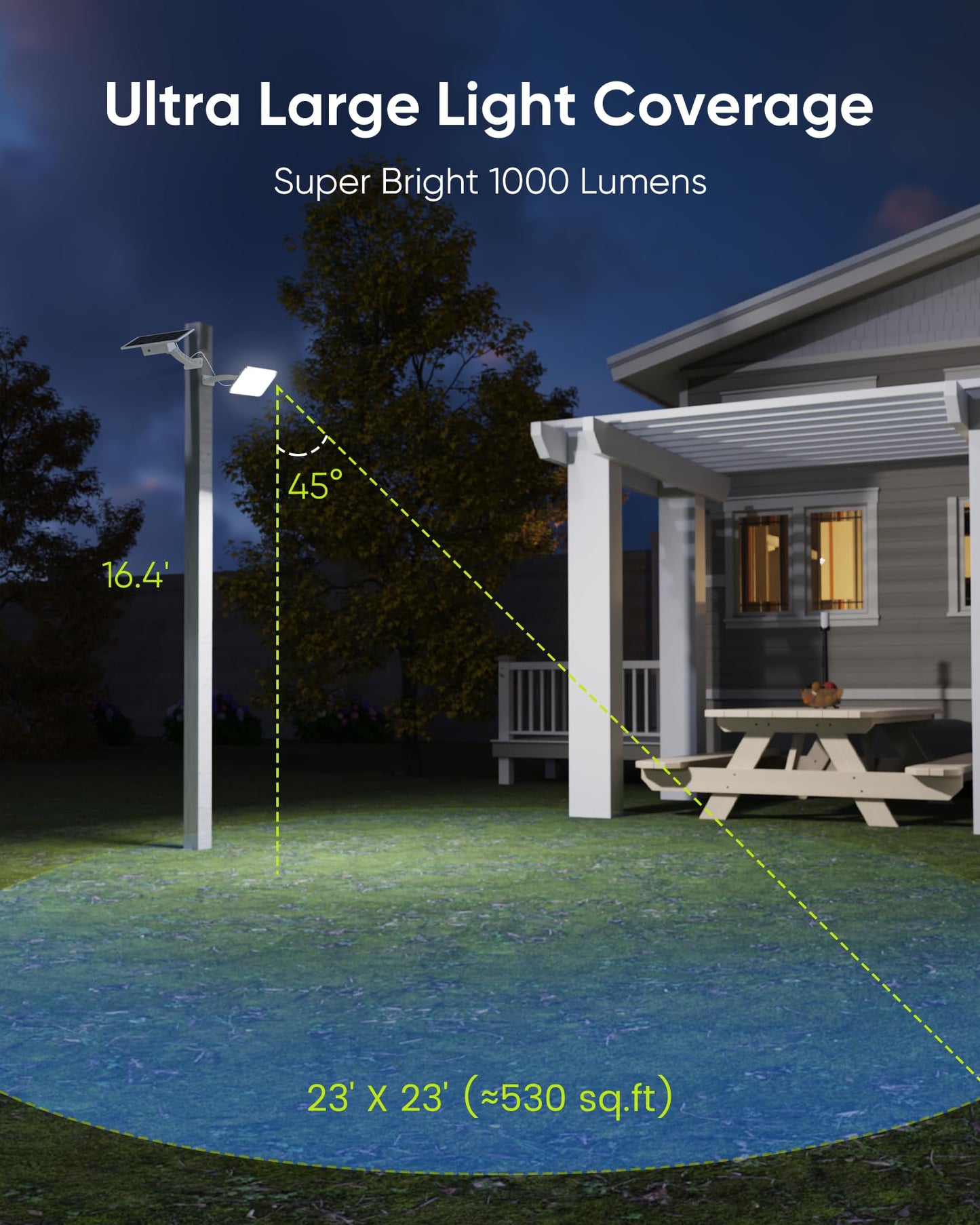 1000 Lumens 299 LED Solar Lights Outdoor IP65 Waterproof JACKYLED Solar Powered Porch Lights with Extension Cord, Wall Mount Dusk to Dawn Security Lighting for Front Door Shed Patio Barn Garage
