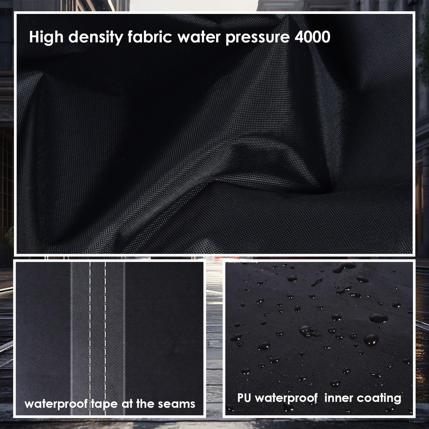 Patio Furniture Covers Outdoor Waterproof Table Sectional Set Large Cover,Heavy Duty 550D Anti Tear Couch Sofa Covers with Buckles&Vents&Handles(Rectangle 110"Lx84Wx28H)