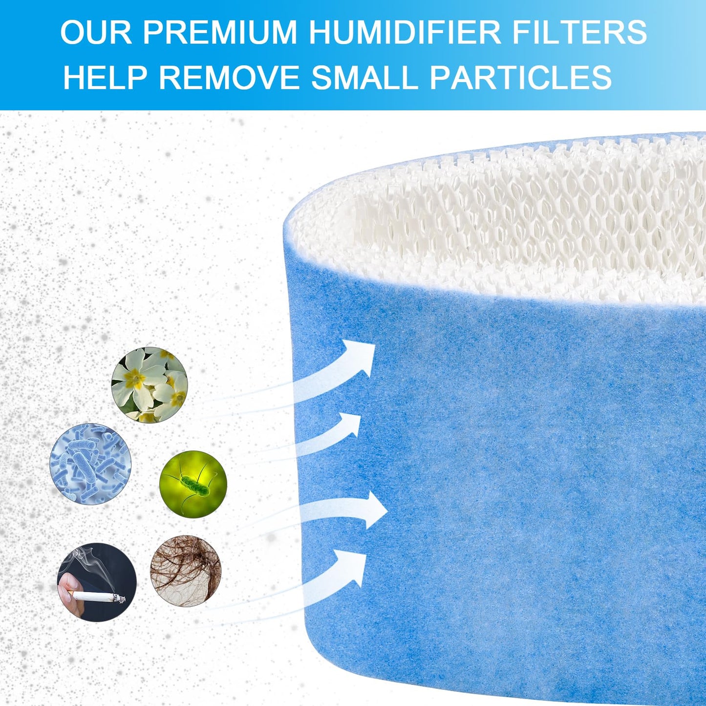 KingBra 3Pcs HC-14 Humidifier Wicking Filters E, Replacement Humidifier Filter Compatible with Honeywell HCM-6009 HCM-6011 HEV680 HEV685 HC-14, HC-14N, HC-14V1