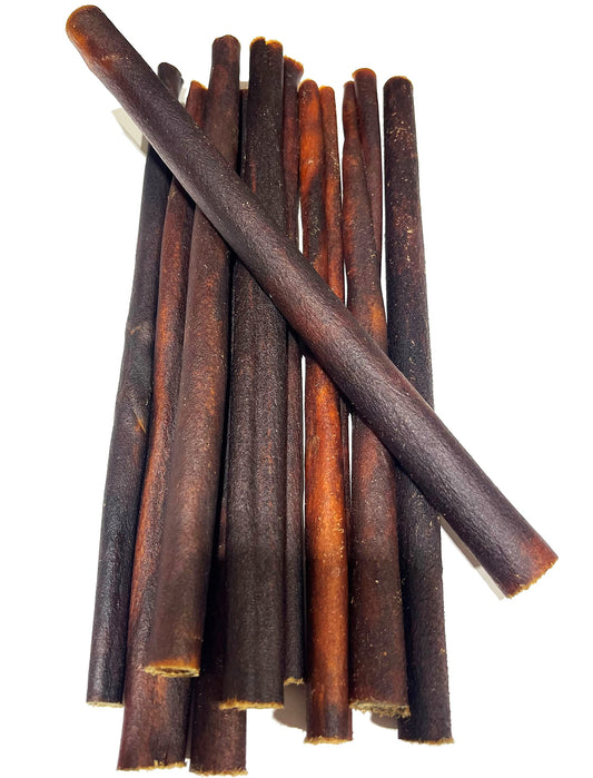 Beef Collagen Sticks for Dogs - Long Lasting Collagen Chews 6 INCH/12 INCH *(12 INCH 1 POUND/448 Grams) (7-10 Pack Approx.)* - NO Odor - Rawhide Free - Bully Stick Alternative Dental Treats