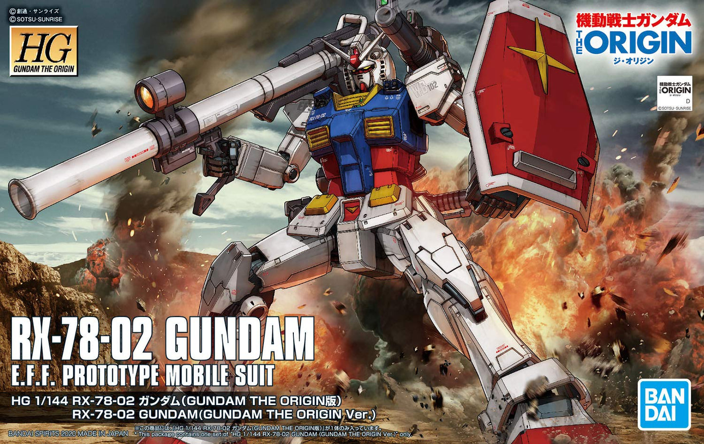 Bandai Hobby - Gundam The Origin - #26 RX-78-02 Gundam (The Origin Ver.), Bandai Spirits HG 1/144 Model Kit