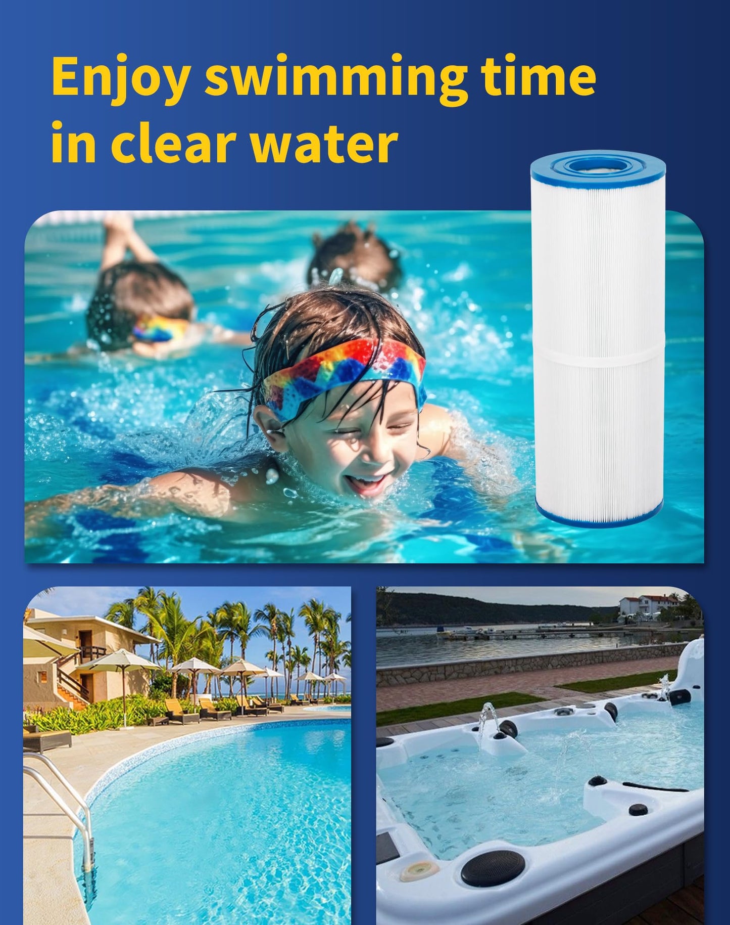 ZOTEE PRB50-In Spa Filter Replaces C-4950,Darlly 40506,Guardian 413-212-02,Filbur Fc-2390,03Fil1600,17-2380,Jacuzzi J200 Series Filter, Spa Hot Tub Filter,2 Pack