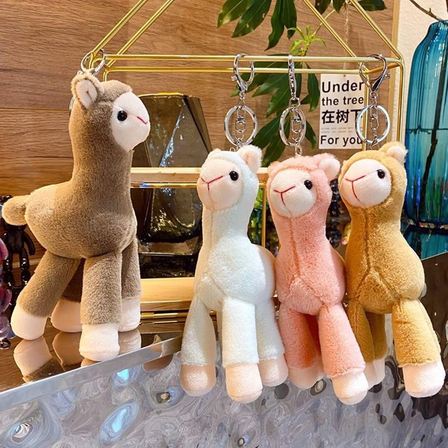12 Pcs Mini Llama Stuffed Animals 7.5 Inch Alpaca Plush Dolls Cute Keychain Plush Llama Party Favors for Boys and Girls Birthday Party Supplies Baby Shower Bag Fillers Gift