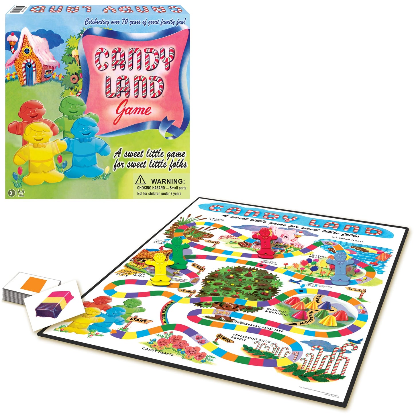 Candy Land with Retro Artwork by Winning Moves Games USA, Classic Edition Celebrating Over 70 Years, A Sweet Little Game for Sweet Little Folks, Rite of Passage Game for 2-4 Players, Ages 3+ (1189)