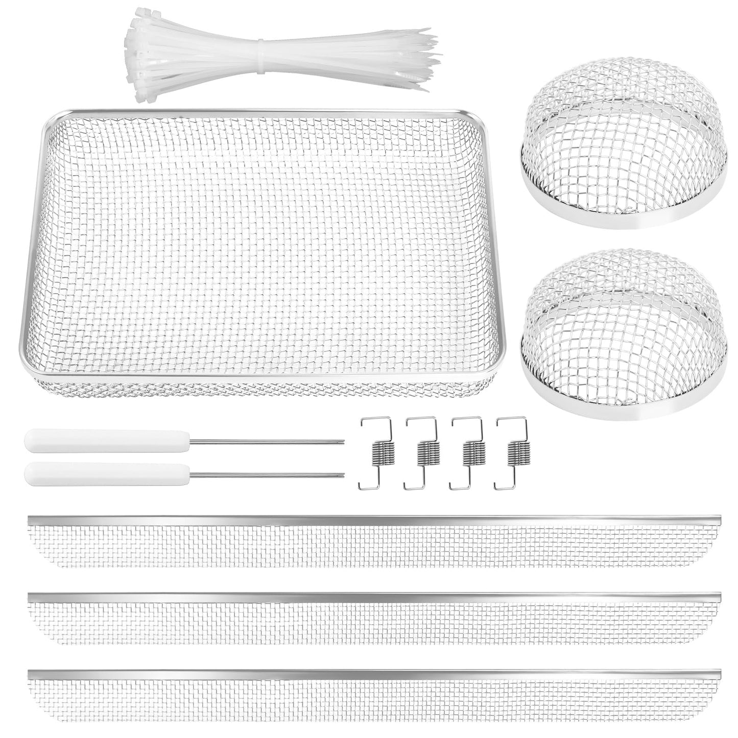 RV Flying Insect Bug Screen for Camper Vents Protects RV Furnaces from Insects Stainless Steel Mesh with Installation Tool 20" x 1-1/2" & 2.8''x1.3'' & 8.5" x 6" x 1.3" RV Water Heater Screens