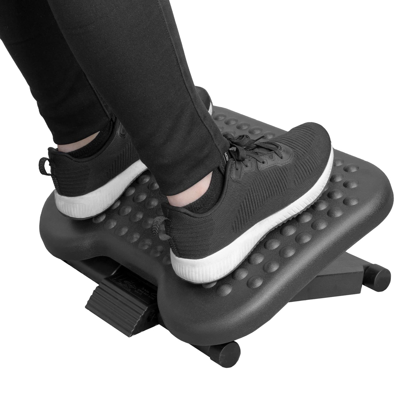 Mount-It! Under Desk Footrest with Foot Pedal Height Adjustment (4.25"–6.75"), Adjustable 30° Tilt Ergonomic Office Foot Rest, Non Slip Massage Surface Foot Stool Under Desk