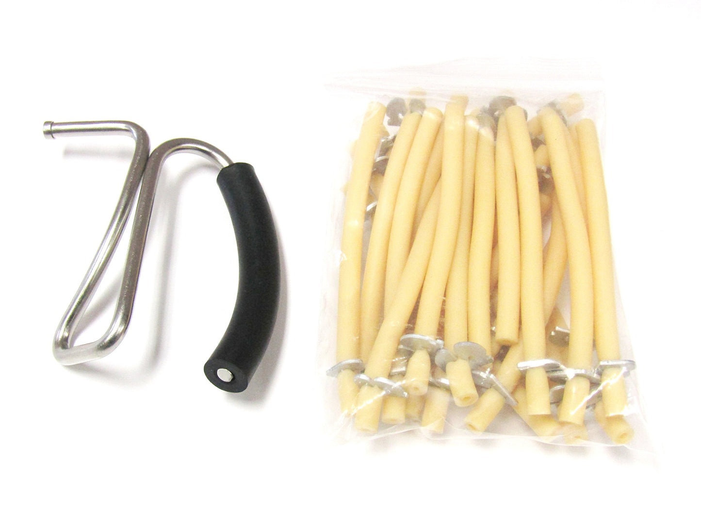Zikimed Bloodless Castration Bands Only (25 pk) - Elastic Bands 127 mm x 8 mm - Black Rubber - 1 oz