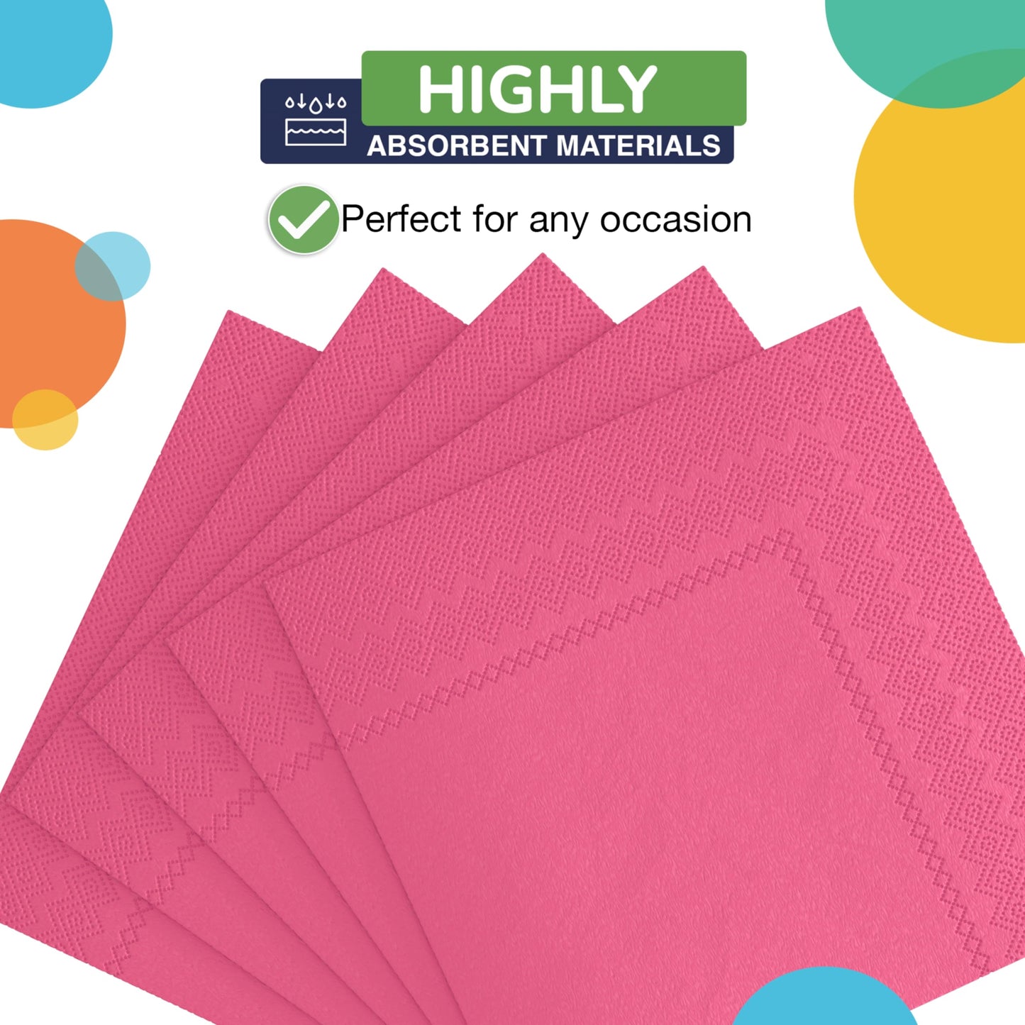 300 Pack Cerise Napkins Disposable, 2 Ply Party Napkins, Cerise Disposable Napkins, Fun Napkins Everyday – Great As Luncheon Or Dinner Napkins Paper Exquisite
