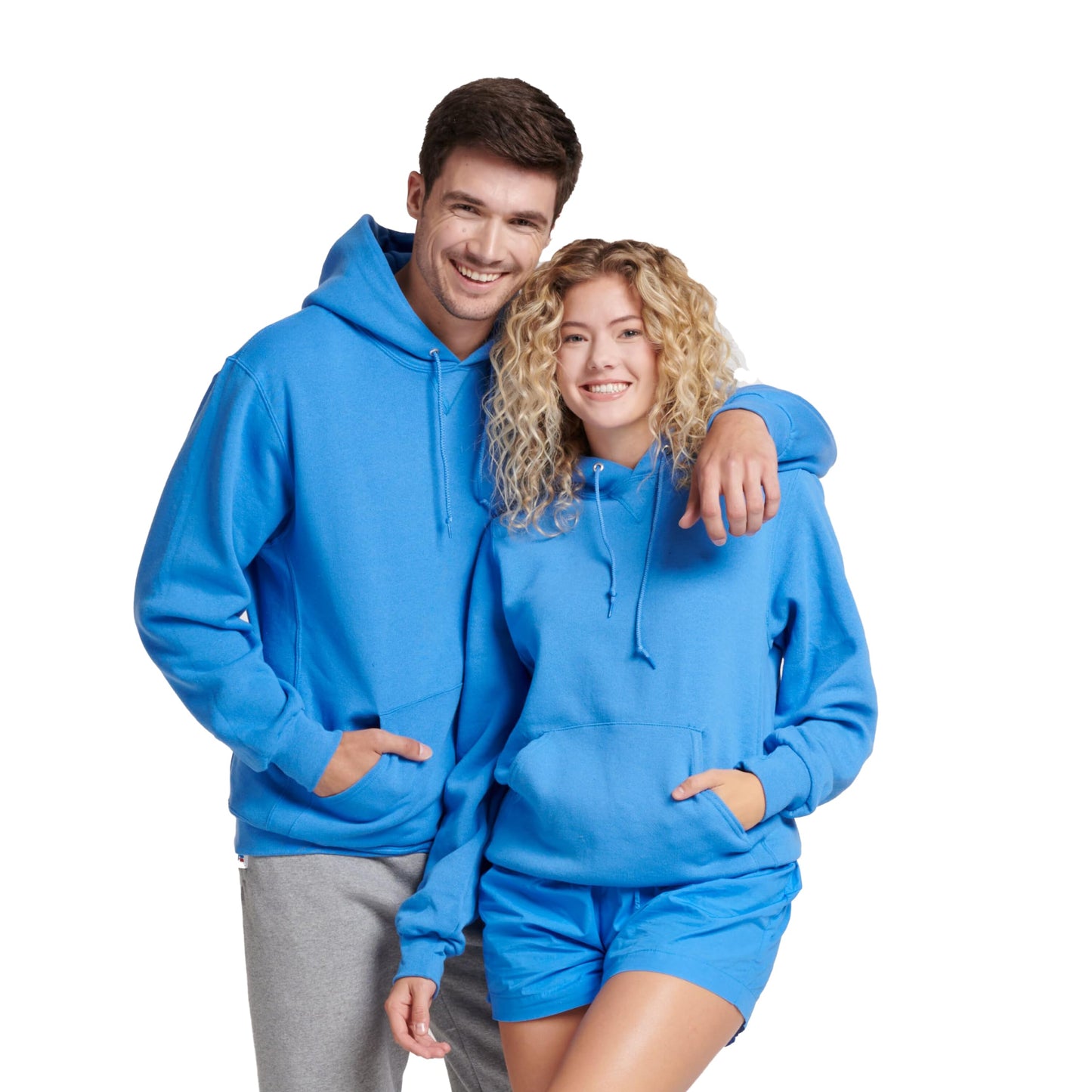 Russell Athletic Men's Dri Power Hooded Pullover Fleece Sweatshirt, Collegiate Blue, Small