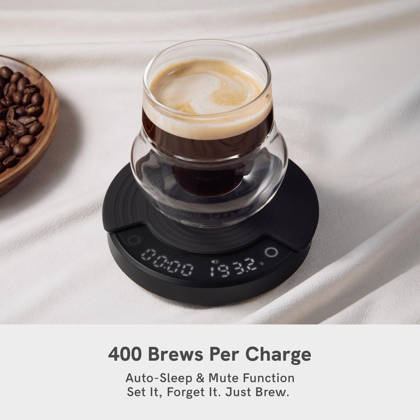 OutIn Claro Portable Coffee Scale,Espresso Scale 2kg/0.1g Accurate Measurement,Pour Over Coffee Scale Multiple Modes,Timer Function,Rechargeable, with Protective Bag